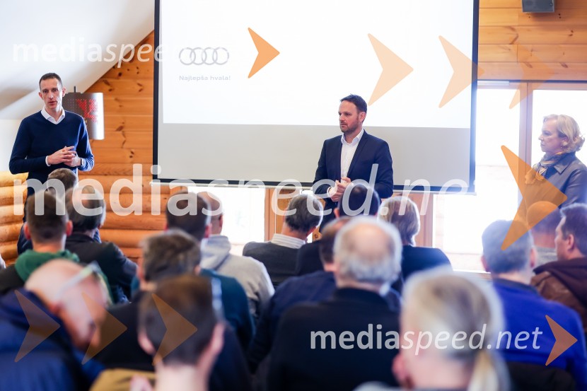  ... ;  Franci Bolta, direktor znamke Audi pri podjetju Porsche Slovenija d.o.o.;  Sabrina Pečelin, vodja odnosov z javnostmi pri Porsche Slovenija d.o.o.Novi Audi Q8, predstavitev