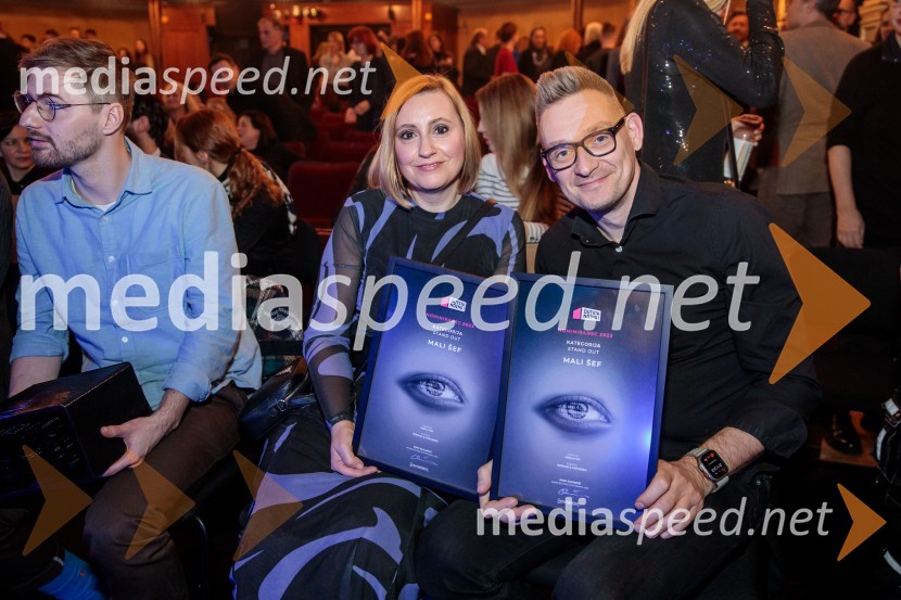  Andreja Zadnik Andoljšek, direktorica strategije in upravljanja blagovnih znamk Mercator d.d.;  Miha Bevc, kreativni direktor, BPCSOutstanding 2023, podelitev nagrad