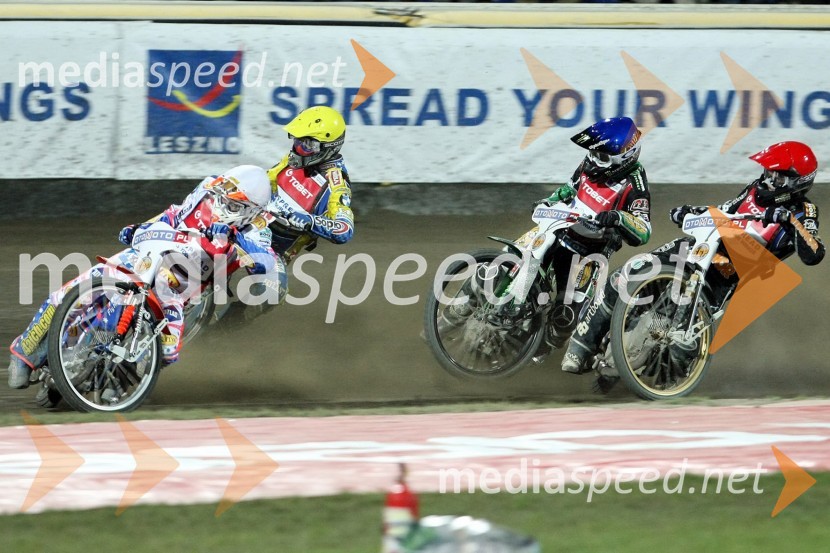 Jason Crump (Avstralija), Tomasz Gollob (Poljska), Greg Hancock (ZDA) in Andreas Jonsson (Švedska)SPEEDWAY, Grand Prix, VN Poljske 2009