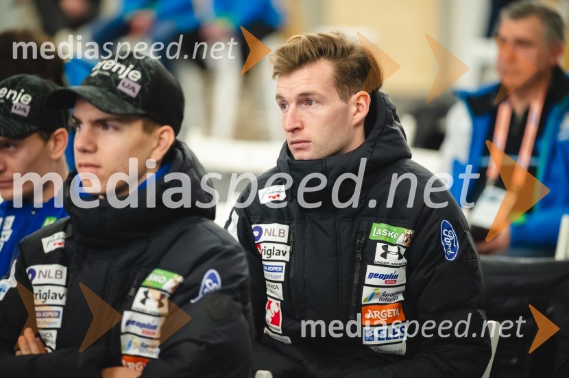  Žiga  Jelar, smučarski skakalecNovinarska konferenca Petra Prevca ob zaključku njegove tekmovalne poti