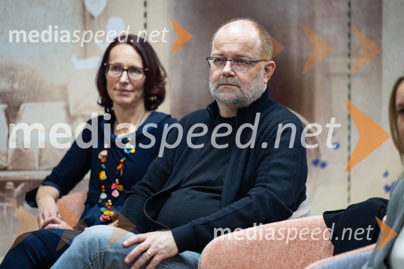  Irena Androjna , pisateljica;  Andrej E. Skubic, pisateljRazglasitev zmagovalnega romana za nagrado modra ptica 2024