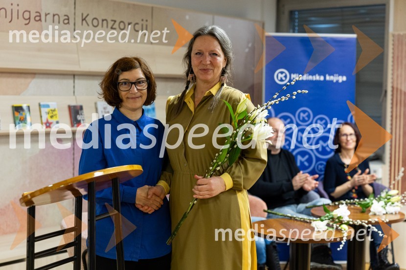  Alenka Veler, urednica za mladinsko književnost, Mladinska knjiga;  Nina Valič, igralka, pisateljicaRazglasitev zmagovalnega romana za nagrado modra ptica 2024