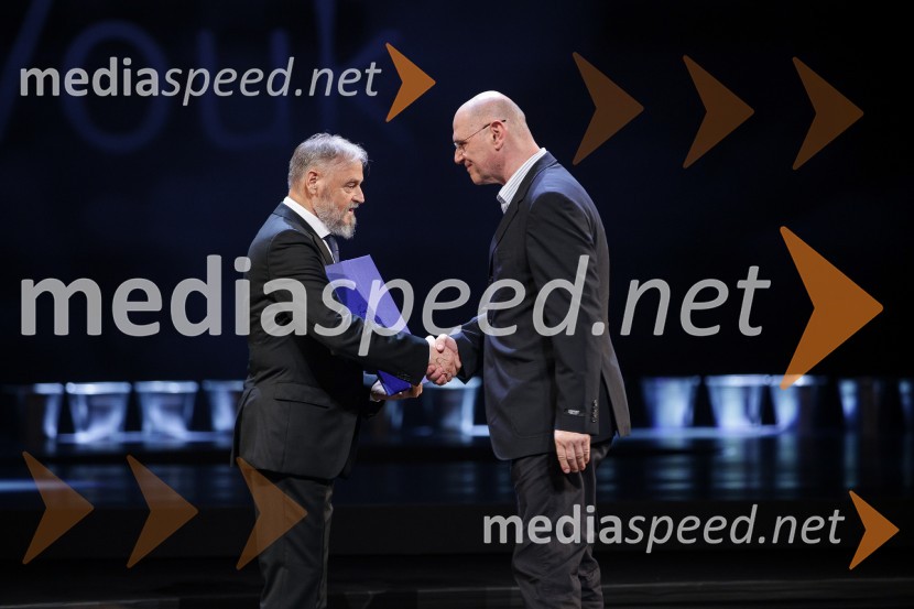 dr. Jožef Muhovič, predsednik Upravnega odbora Prešernovega sklada;  ... Državna proslava ob kulturnem prazniku in podelitev Prešernovih nagrad 2024