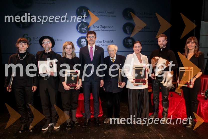  Sara Kern, režiserka;  Ciril Horjak alias dr. Horowitz, ilustrator;  Jana Zupančič, igralka;  Matjaž Rakovec, župan Mestne občine Kranj; dr. Henrik Neubauer, nekdanji slovenski baletni plesalec, koreograf, umetniški vodja, zdravnik, režiser in pedagog;  Nuška Drašček, pevka;  Tomato Košir, oblikovalec;  Miljana Cunta, pesnicaPrešernov dan v Kranju