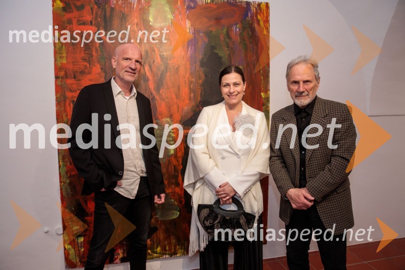  Marko Arnež, vodja Galerije Prešernovih nagrajencev;  Nuška Drašček, pevka;  Herman Gvardjančič, akademski slikarPrešernov dan v Kranju