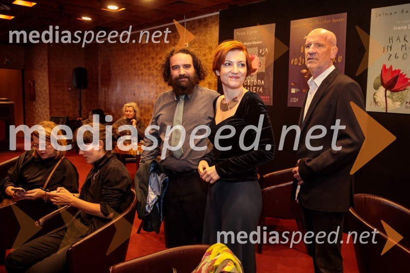   Jure Novak, režiser, direktor, Prešernovo gledališče Kranj; dr. Asta Vrečko, ministrica za kulturo;  Marko Arnež, vodja Galerije Prešernovih nagrajencevPrešernov dan v Kranju