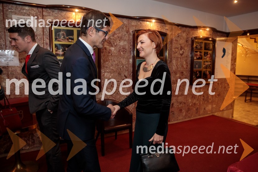  Matjaž Rakovec, župan Mestne občine Kranj; dr. Asta Vrečko, ministrica za kulturoPrešernov dan v Kranju