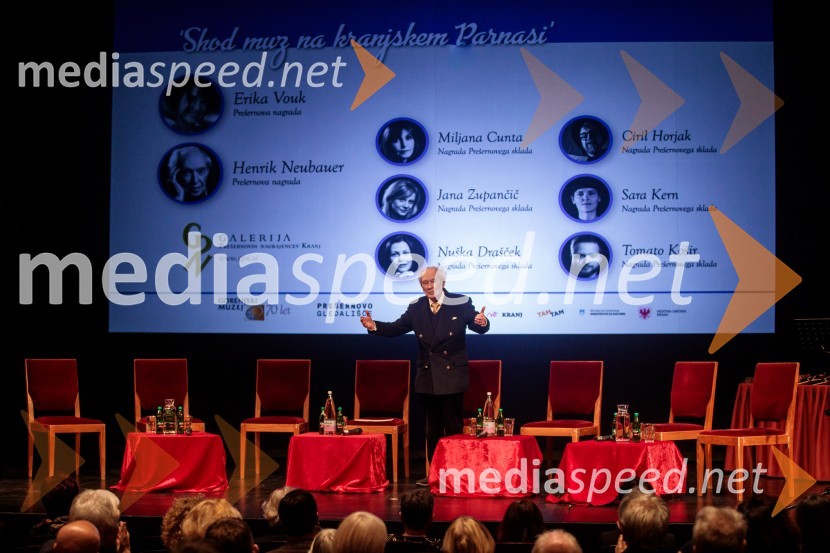 dr. Henrik Neubauer, nekdanji slovenski baletni plesalec, koreograf, umetniški vodja, zdravnik, režiser in pedagogPrešernov dan v Kranju