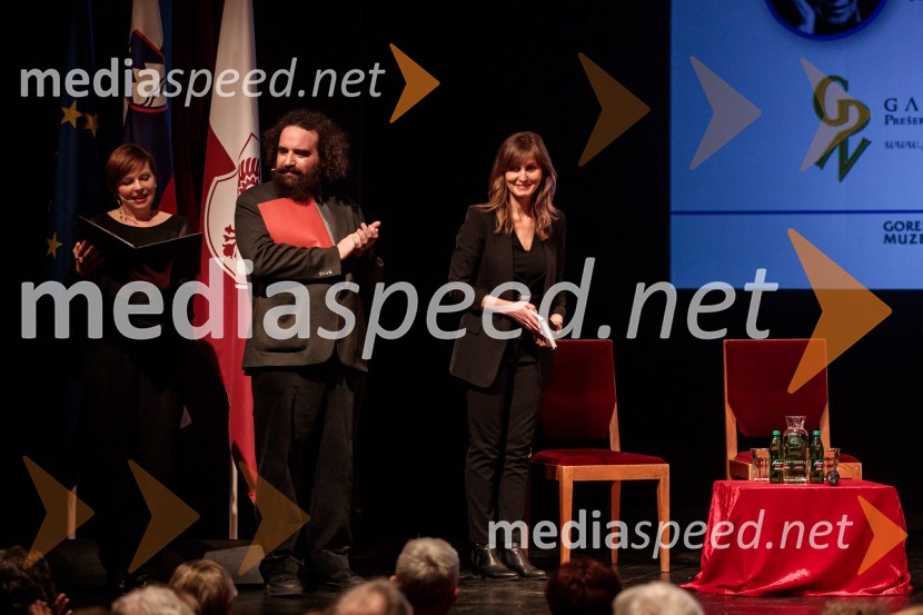  Vesna  Slapar, igralka;   Jure Novak, režiser, direktor, Prešernovo gledališče Kranj;  Miljana Cunta, pesnicaPrešernov dan v Kranju