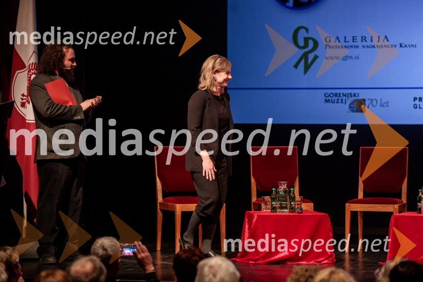   Jure Novak, režiser, direktor, Prešernovo gledališče Kranj;  Jana Zupančič, igralkaPrešernov dan v Kranju