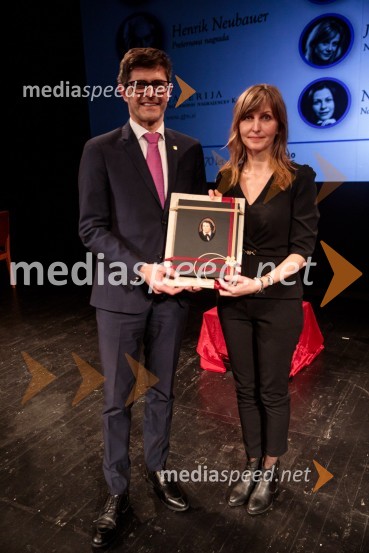  Matjaž Rakovec, župan Mestne občine Kranj;  Miljana Cunta, pesnicaPrešernov dan v Kranju