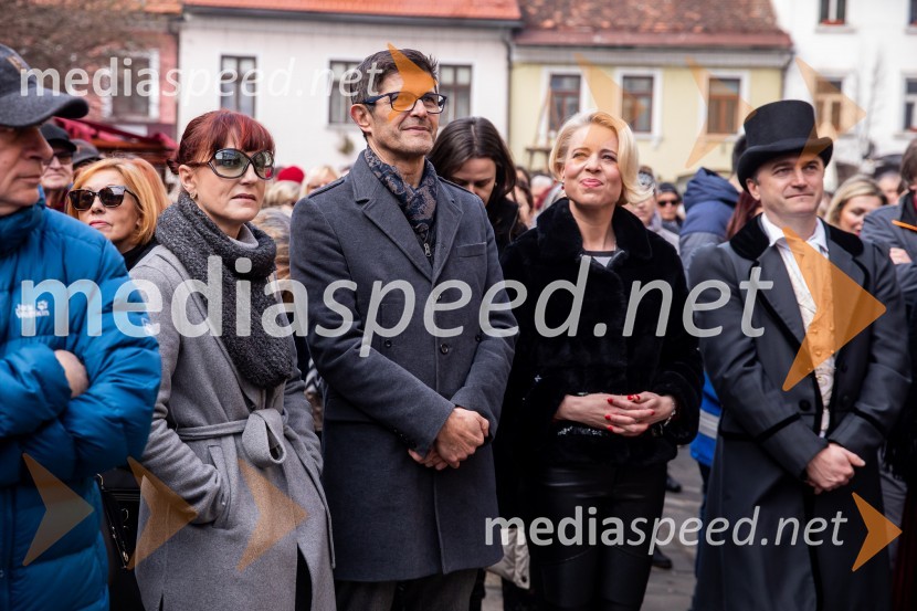  Urša Manček Rakovec, marketing, RTV Slovenija;  Matjaž Rakovec, župan Mestne občine Kranj; mag. Urška Klakočar Zupančič, predsednica Državnega zbora RS, podpredsednica, Gibanje Svoboda;  Klemen Malovrh, direktor, Zavod za turizem KranjPrešernov smenj 2024