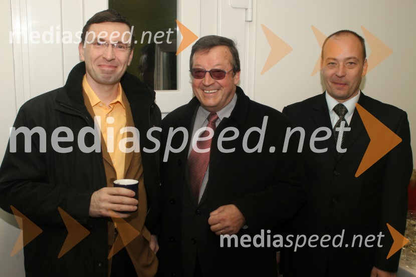 Vlado Vedlin, direktor Europarka Maribor, mag. Jože Protner, direktor Območne zbornice Maribor pri GZS in Boštjan Protner, direktor Radia 1Radio 1, otvoritev nove radijske postaje