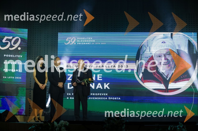  Petra Tramte,  vodja, Sektor za razvoj in programe športa;  Viktor Grošelj, predsednik Odbora za podeljevanje Bloudkovih priznanj;  Zvone Dežnak, nekdanji uspešen gospodarstvenikBloudkovi nagrajenci 2023