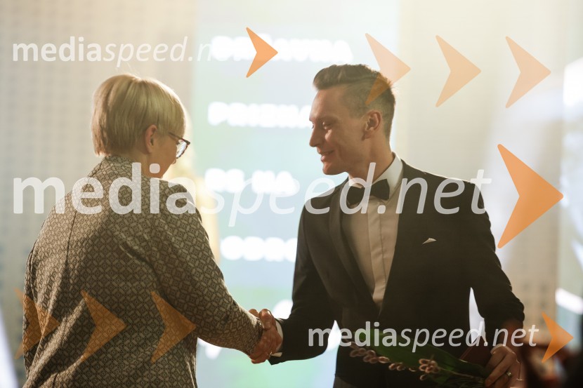 dr. Nataša Pirc Musar, predsednica Republike Slovenije;  Anže Lanišek, smučarski skakalecBloudkovi nagrajenci 2023