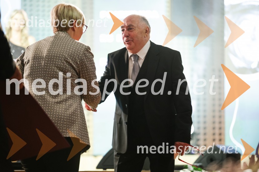 dr. Nataša Pirc Musar, predsednica Republike Slovenije;  Franc Ekar, alpinistBloudkovi nagrajenci 2023