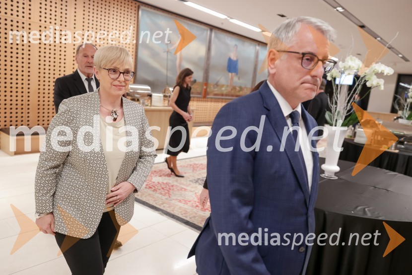 dr. Nataša Pirc Musar, predsednica Republike Slovenije;  Matjaž Han, minister za gospodarstvo, turizem in športBloudkovi nagrajenci 2023