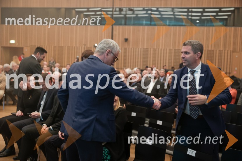  Matjaž Han, minister za gospodarstvo, turizem in šport;  Tomaž Jontes, generalni sekretar, Olimpijski komite SlovenijeBloudkovi nagrajenci 2023