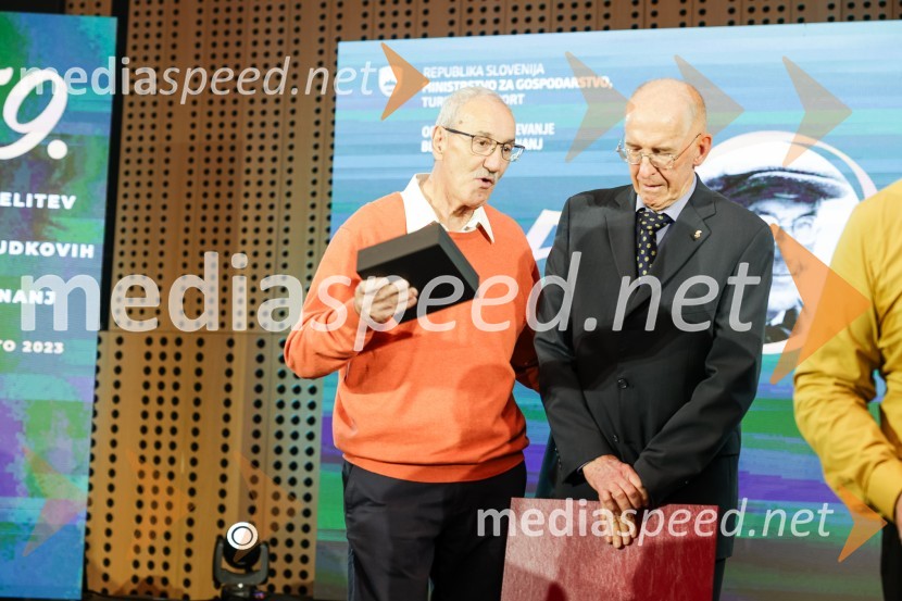  Zdenko Mikulin, nekdanji rokometaš;  Vojko Orel, upokojeni bivši direktor Javnega zavoda za šport Nova GoricaBloudkovi nagrajenci 2023