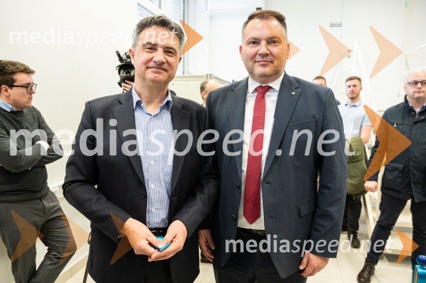  Robert Grah, direktor, Pomurska gospodarska zbornica;  Damjan  Anželj, župan, MO Murska SobotaSlovesna otvoritev prenovljenega laboratorija Pomurski laboratorij