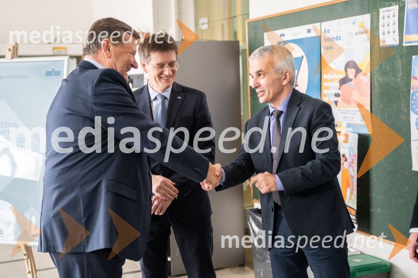 dr. Aleksander Jevšek, minister za kohezijo in regionalni razvoj; prof. dr. Zdravko Kačič, rektor Univerze v Mariboru; prof. dr. Bojan Dolšak,  prorektor za razvoj kakovosti in razvojne projekte, UMSlovesna otvoritev prenovljenega laboratorija Pomurski laboratorij