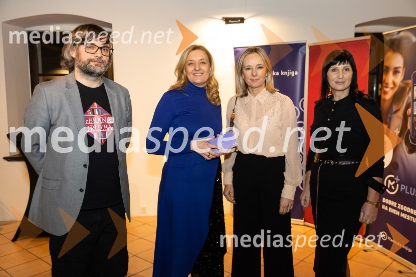  Aljoša Harlamov, urednik Cankarjeve založbe; dr. Alenka Kepic Mohar, glavna urednica Mladinske knjige;  Simona Mele, predsednica uprave Mladinska knjiga;  Karmen Pangos,  članica uprave, Mladinska knjigaSrečanje avtorjev Mladinske knjige in Cankarjeve založbe