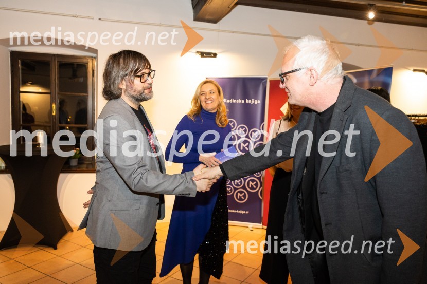  Aljoša Harlamov, urednik Cankarjeve založbe; dr. Alenka Kepic Mohar, glavna urednica Mladinske knjigeSrečanje avtorjev Mladinske knjige in Cankarjeve založbe