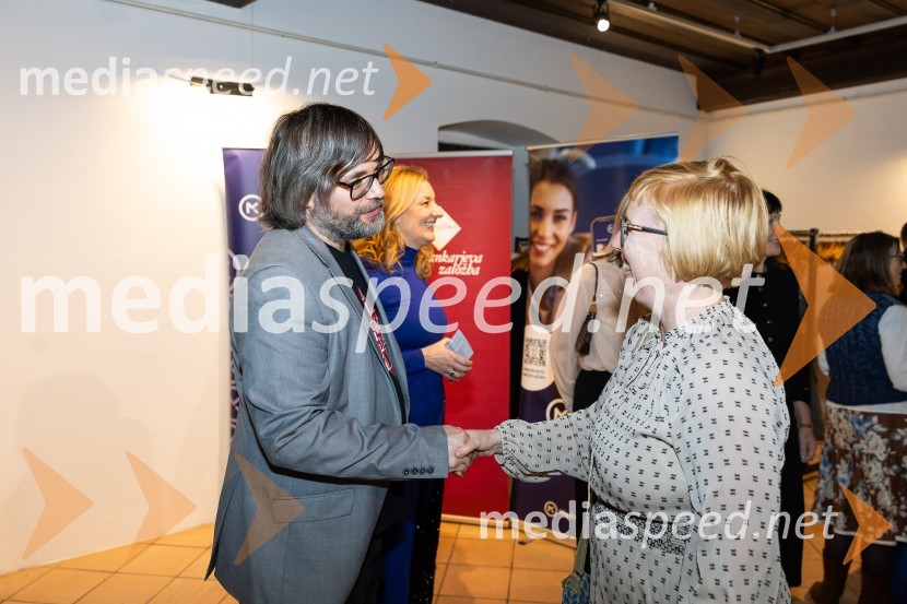  Aljoša Harlamov, urednik Cankarjeve založbe;  Julija Potrč Šavli, prevajalkaSrečanje avtorjev Mladinske knjige in Cankarjeve založbe