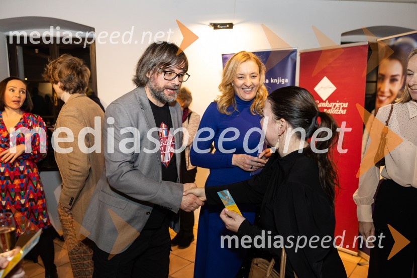  Aljoša Harlamov, urednik Cankarjeve založbe; dr. Alenka Kepic Mohar, glavna urednica Mladinske knjigeSrečanje avtorjev Mladinske knjige in Cankarjeve založbe