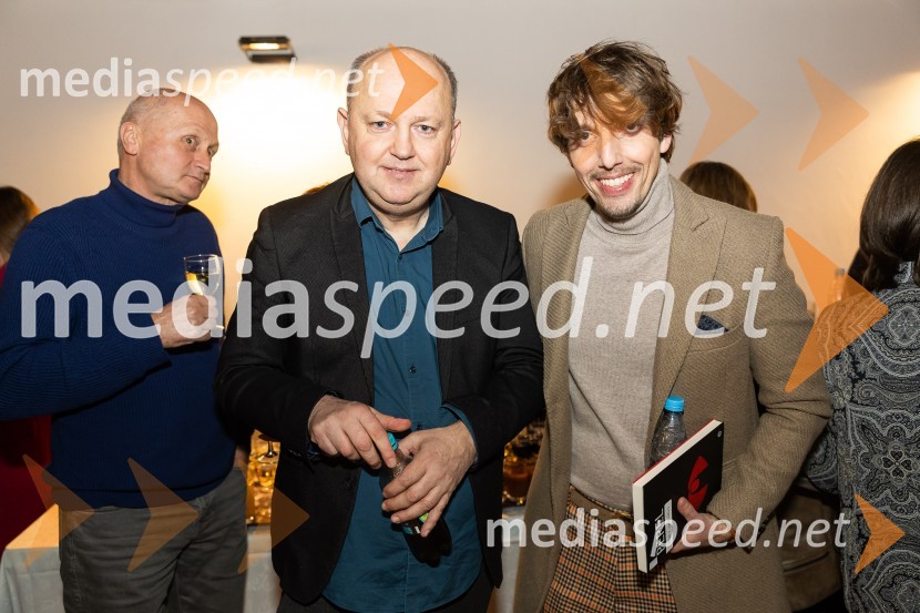  Andrej Ilc, vodja uredništva leposlovja, Mladinska knjiga Založba;  Aljoša  Bagola, predavatelj, avtor in kreativecSrečanje avtorjev Mladinske knjige in Cankarjeve založbe