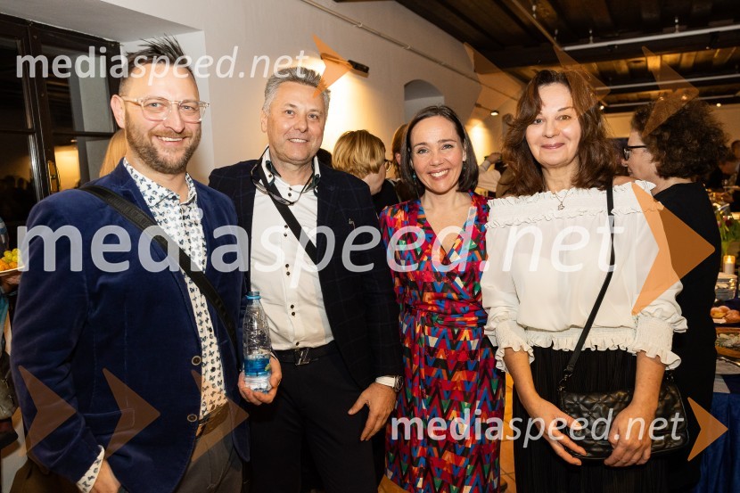  Mitja Bokun, ilustrator; prof. dr. Uroš Ahčan, specialist plastične kirurgije;  Urška Kaloper,  vodja uredništva priročnikov na MKZ;  Senja PožarSrečanje avtorjev Mladinske knjige in Cankarjeve založbe