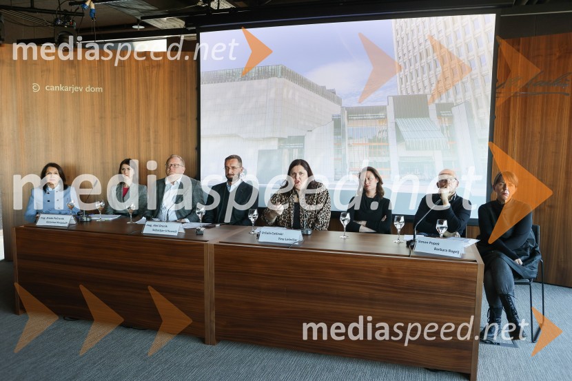 mag. Breda Pečovnik, direktorica kongresno komercialne dejavnosti Cankarjev dom;  Katarina Hergouth, kustosinja v Cankarjevem domu; mag. Aleš Drenik, vodja programa resne glasbe, opere in balet, Cankarjev dom;  Sebastjan Vrhovnik, zborovodja;  Uršula Cetinski, generalna direktorica, Cankarjev dom;  Tina Lešničar, novinarka;  Simon Popek, vodja filmskega programa Cankarjevega doma;  Barbara Rogelj, vodja humanističnega in kulturno-vzgojnega programa, Cankarjev domPredstavitev vrhuncev spomladanskega dela sezone 2023/24 Cankarjevega doma, novinarska konferenca