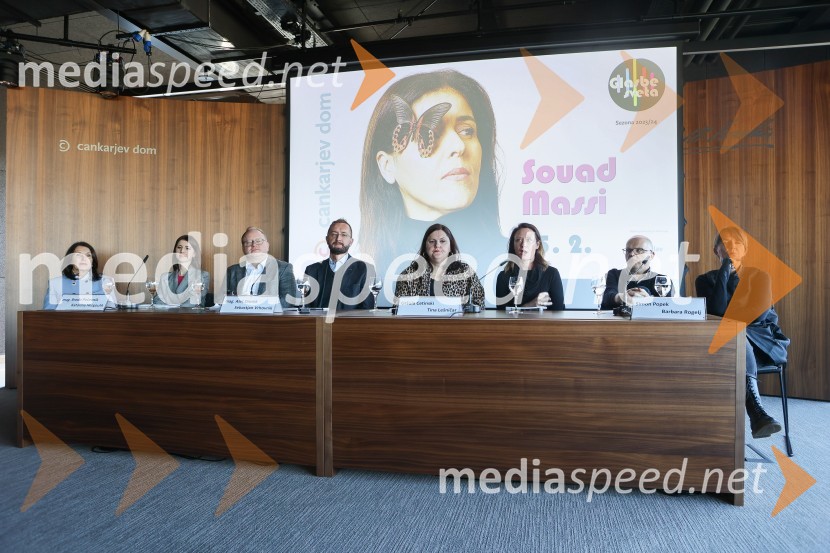 mag. Breda Pečovnik, direktorica kongresno komercialne dejavnosti Cankarjev dom;  Katarina Hergouth, kustosinja v Cankarjevem domu; mag. Aleš Drenik, vodja programa resne glasbe, opere in balet, Cankarjev dom;  Sebastjan Vrhovnik, zborovodja;  Uršula Cetinski, generalna direktorica, Cankarjev dom;  Tina Lešničar, novinarka;  Simon Popek, vodja filmskega programa Cankarjevega doma;  Barbara Rogelj, vodja humanističnega in kulturno-vzgojnega programa, Cankarjev domPredstavitev vrhuncev spomladanskega dela sezone 2023/24 Cankarjevega doma, novinarska konferenca