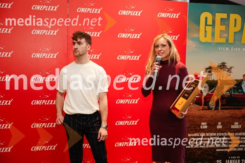  Žiga Kukovič, režiser;  Viktorija Martinović, CineplexxPodelitev Zlate role filmu Gepack