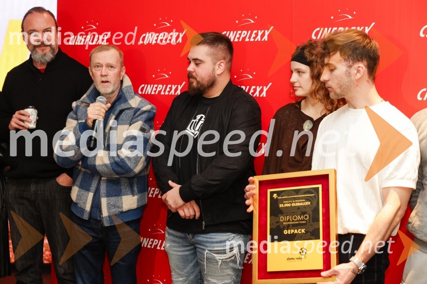  ... ;  Matjaž Javšnik, igralec;  Jan Gerl Korenč, igralec;  Pia Skvarča, igralka;  Žiga Kukovič, režiserPodelitev Zlate role filmu Gepack