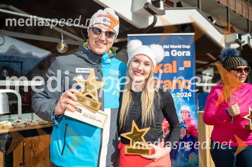  Štefan Hadalin, alpski smučar;  Katrin KostanjšekVIP dogodek pred Pokalom Vitranc 2024