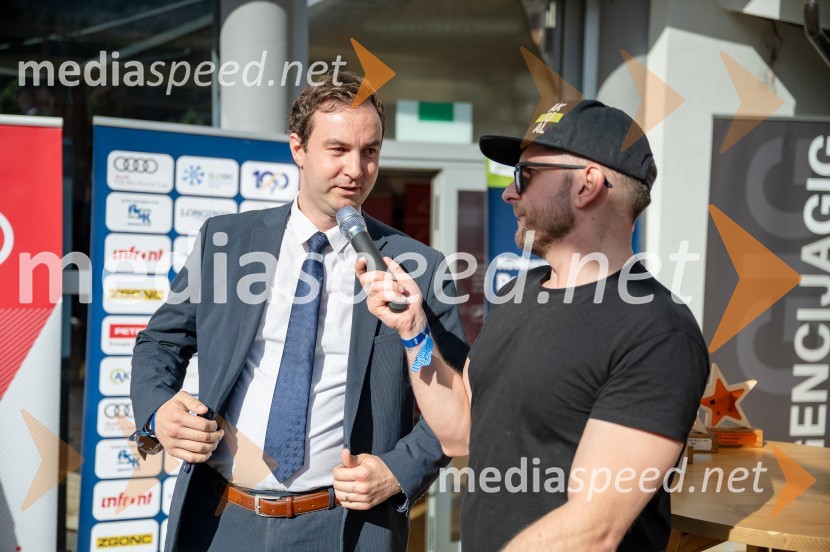  Rok Capl, v.d. direktor, Spirit Slovenia;  Klemen Bunderla, radijski voditelj, radio AktualVIP dogodek pred Pokalom Vitranc 2024
