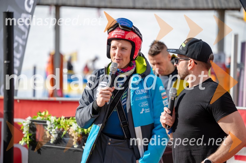  Štefan Hadalin, alpski smučar;  Klemen Bunderla, radijski voditelj, radio AktualVIP dogodek pred Pokalom Vitranc 2024