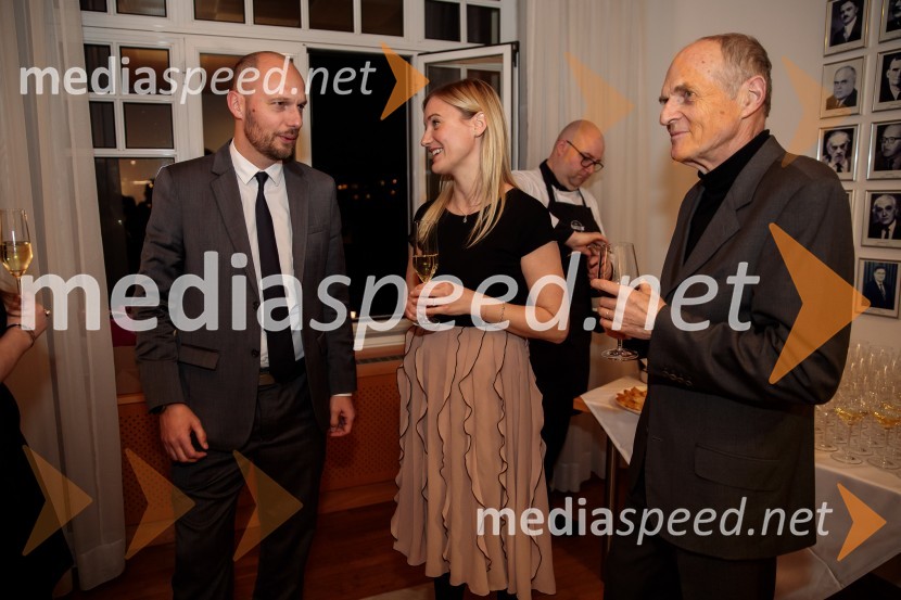 prof. dr.  Saša Zagorc, dekan Pravne fakultete Univerze v Ljubljani;  Katarina Mervič, Odvetniška pisarna Senica & partnerji, d.o.o; prof. dr. Janez Kranjc, pravnikSrečanje Alumni kluba Fundacije Parus