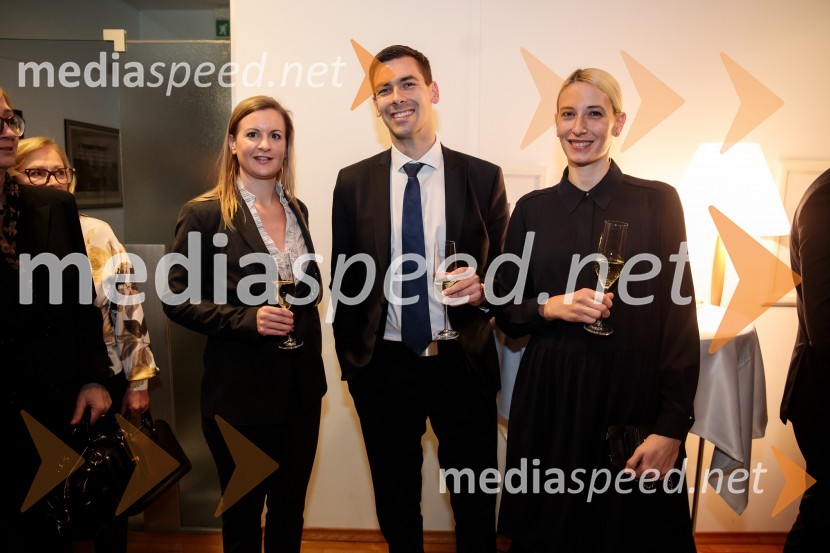  Meta Bevc, odvetnica;  Jernej Radež, štipendist Fundacije Parus;  Iza Simčič, Rune Enia d.o.o.Srečanje Alumni kluba Fundacije Parus