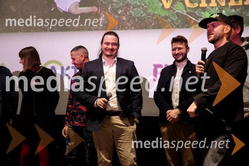  Gašper Muženič, skladatelj;  Klemen Bunderla, radijski voditelj, radio AktualPremiera filma Jama v Cineplexx Ljubljana