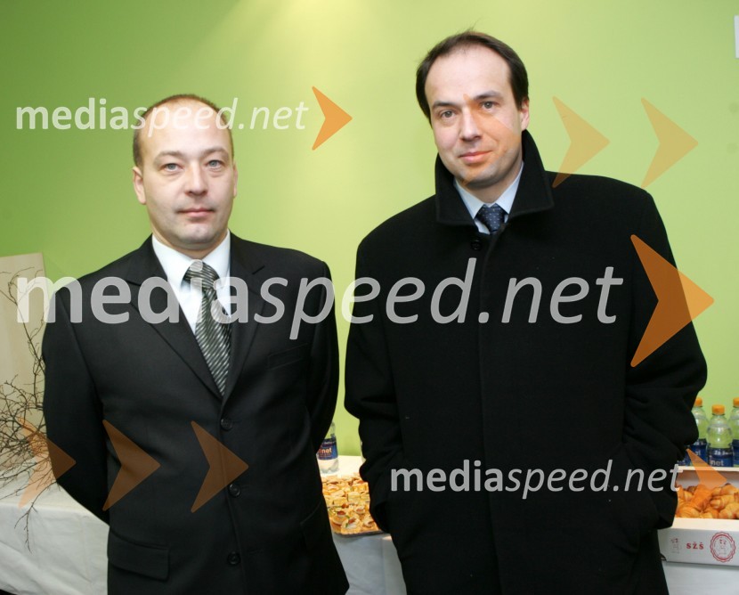 Boštjan Protner, direktor Radia 1 in Leo Oblak, lastnik Radia 1Radio 1, otvoritev nove radijske postaje
