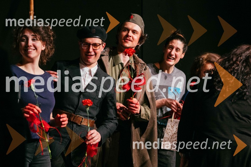  Mojka Končar, AGRFT;  Mario Dragojević, igralec;  Lovro Zafred, igralec;  Miranda  Trnjanin, igralkaSlavnostno obeležje 80. obletnice smrti Karla Destovnika - Kajuha