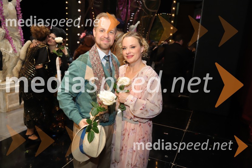  Martin Sušnik, operni solist;  Sabina  Cvilak, operna pevkaPremiera Puccinijeve opere Lastovka v Operi in Baletu Slovenskega narodnega gledališča Maribor