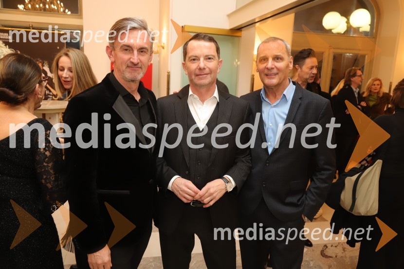  Marko Lukić, lastnik in direktor družbe Lumar IG;  Tomaž Orešič, podpredsednik skupine Resalta;  Danilo Rošker, direktor SNG MariborTartuffe, premiera v SNG Maribor
