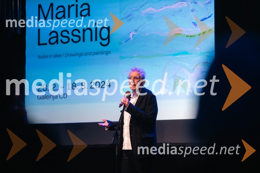  Peter Pakesch, avstrijski kustos razstave, direktor muzeja in direktor fundacije fundacije Maria LassnigOdprtje razstave Marie Lassnig v Cankarjevem domu