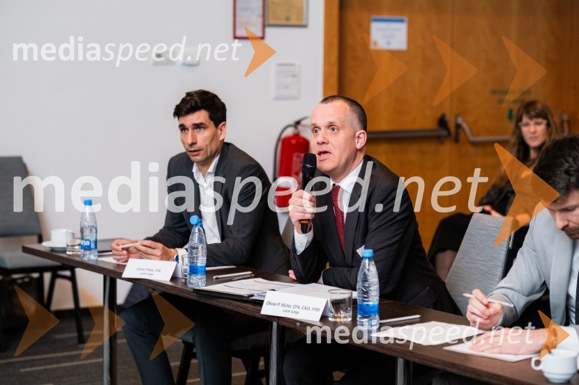  Andrej Petek, CFA, član uprave Triglav Skladi;  Oliver P. Müller, CFA, CAIA, FRM, CFA Society SwitzerlandCFA Research Challenge 2023/2024