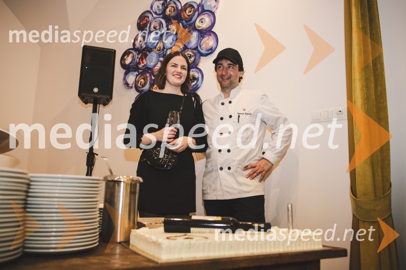  Vaneja Steyer, Steyer Vina;  Tomaž Kavčič, kuharski mojster, Pri Lojzetu, Zemono, podpredsednik BASSSteyerjev tradicionalni kulinarični večer s Tomažem Kavčičem