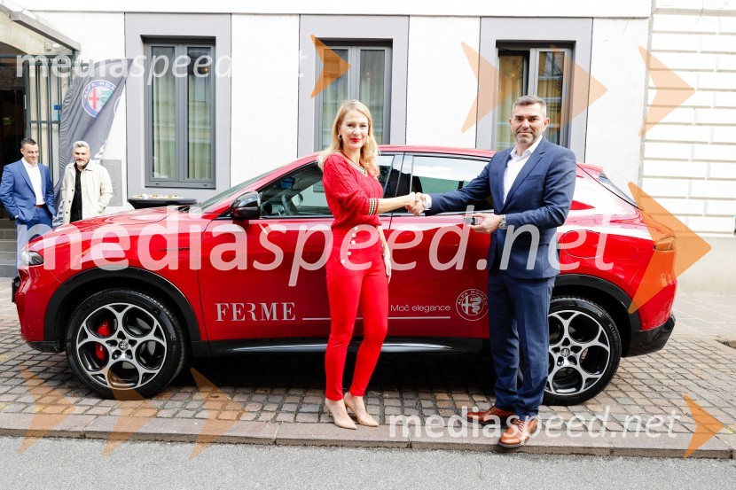  Maja Ferme, modna oblikovalka;  Uroš Mravinec, Avto Triglav d.o.o.Alfa Romeo in modna hiša Ferme združujeta poti