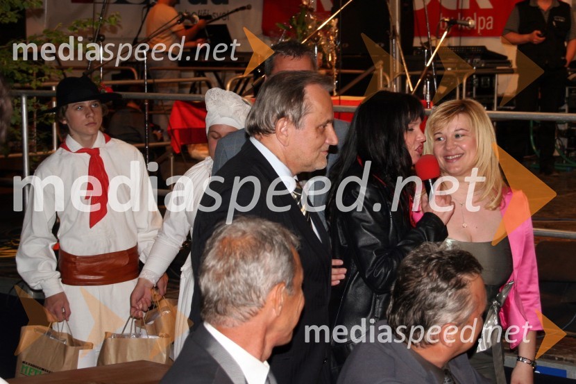 Milan Pogačnik, minister za kmetijstvo, gozdarstvo in prehrano, Alenka Gotar, pevka in Renata Brunskole, županja občine Metlika27. Vinska vigred